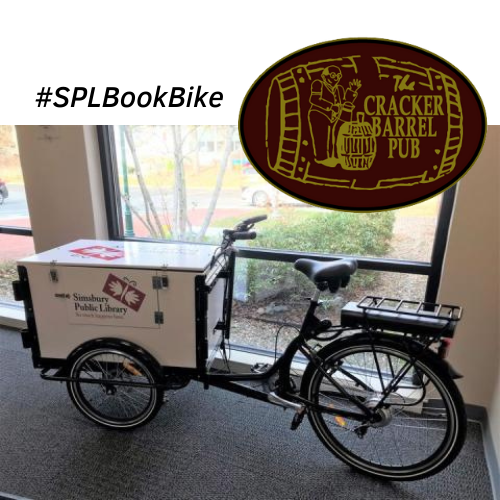 Simsbury Public Library Book Bike & Cracker Barrel Pub logo
