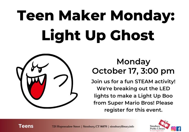 Teen Maker Monday: Light Up Ghost