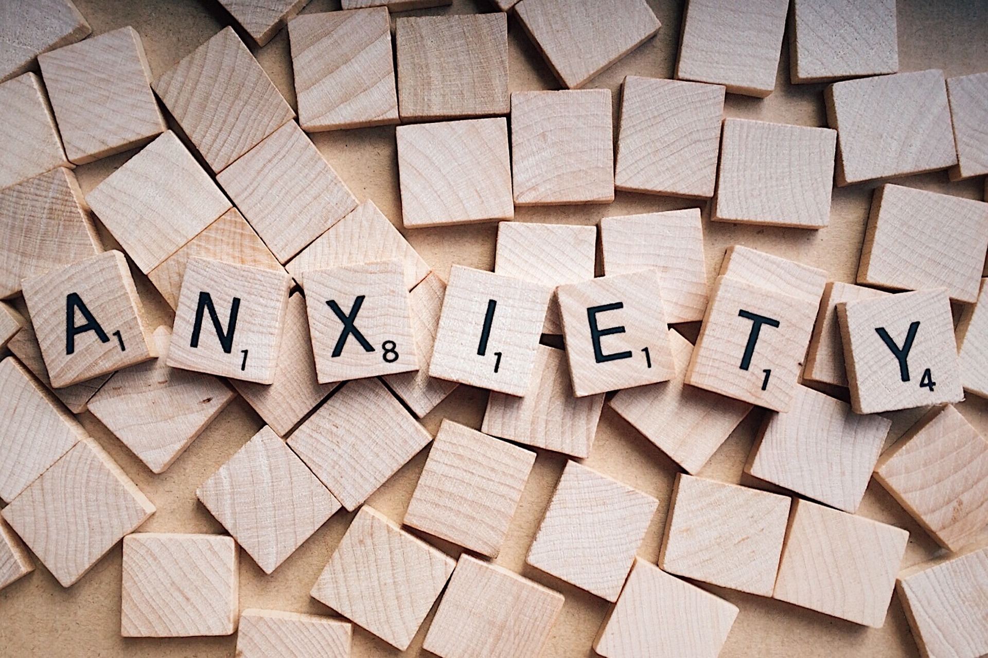 Anxiety scrabble pieces