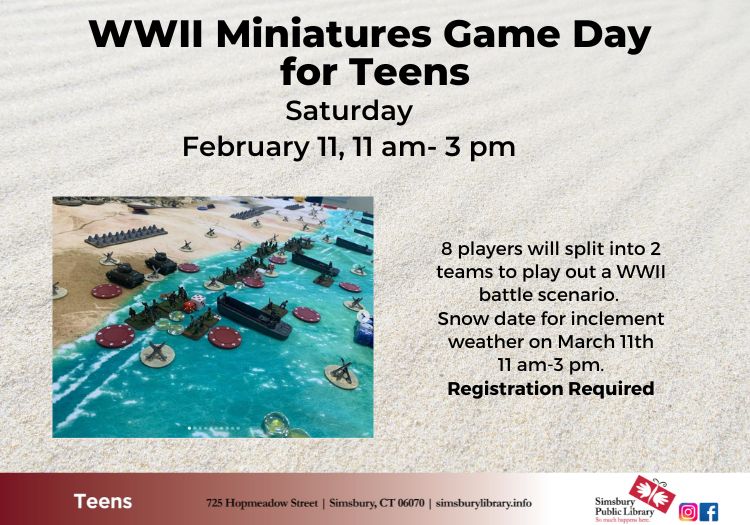 WWII Miniatures Game Day for Teens
