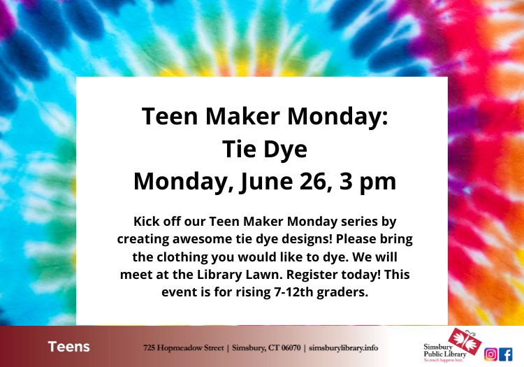 Teen Maker Monday: Tie Dye