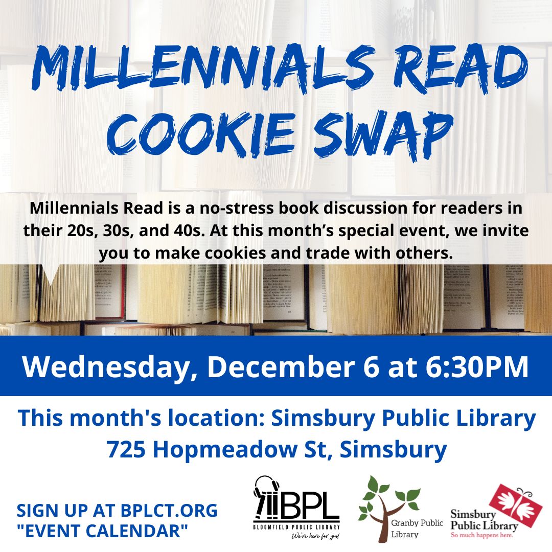 Millennials Read Cookie Swap Simsbury Public Library Simsbury Public Library 