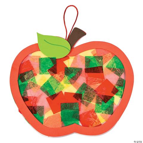 Apple tissue paper craft