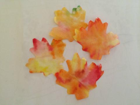 Watercolor leaves