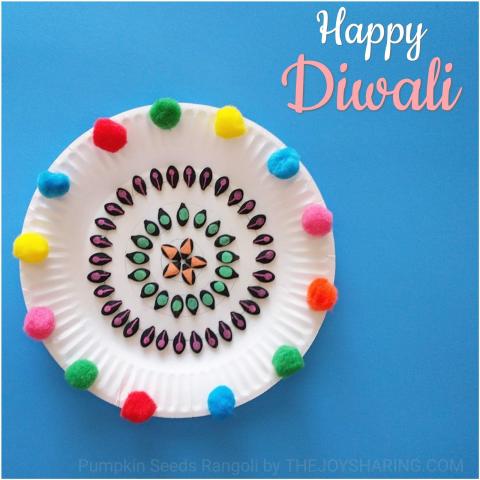 Paper Plate Rangoli