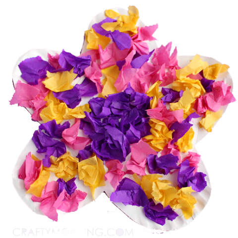 tissue paper flower