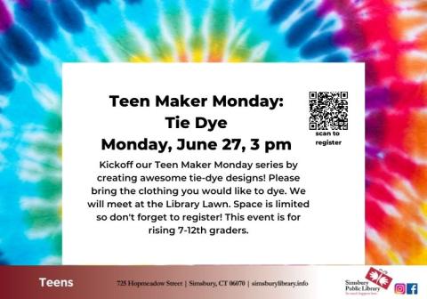 Teen Maker Monday: Tie Dye