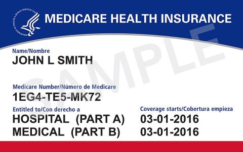 Sample Medicare Card