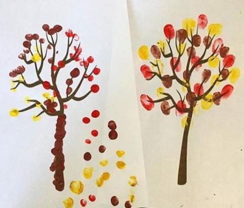 fingerpainting tree