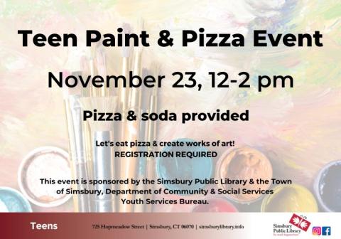 Teen Paint & Pizza Event