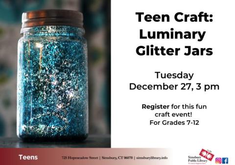 Teen Craft: Luminary Glitter Jars