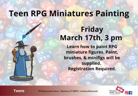 Teen RPG Miniature Paint Day