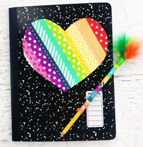 decorated school supplies