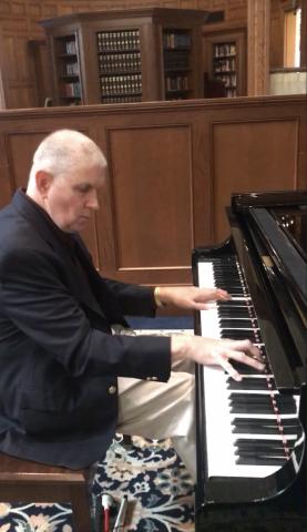 David Eberly playing piano.