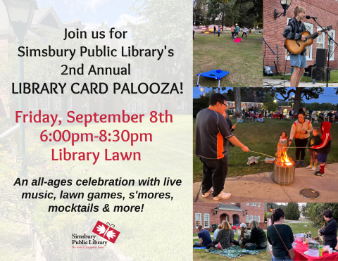 Simsbury Public Library second annual Library Card Palooza event on September 8