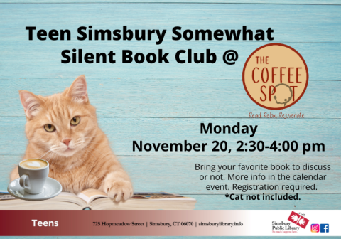 Teen Somewhat Silent Book Club @ The Coffee Spot