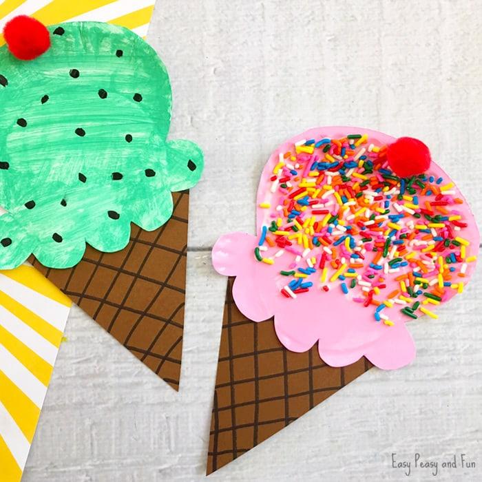 paper plate ice cream