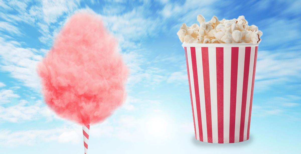 popcorn and cotton candy