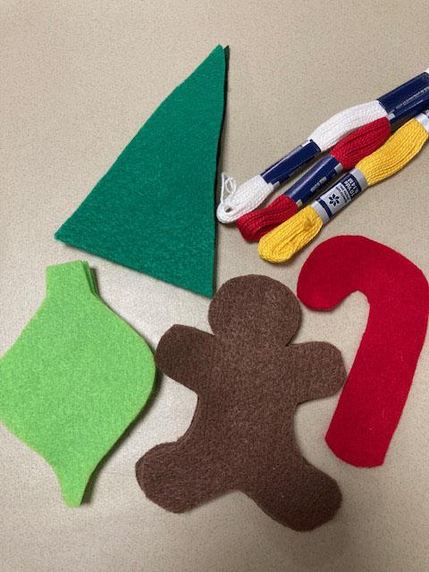 felt holiday shapes