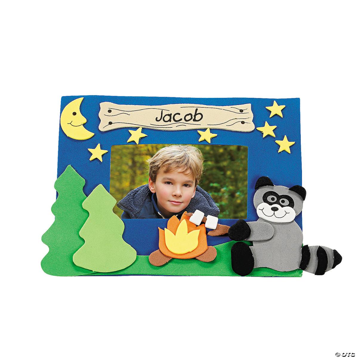 raccoon picture frame craft