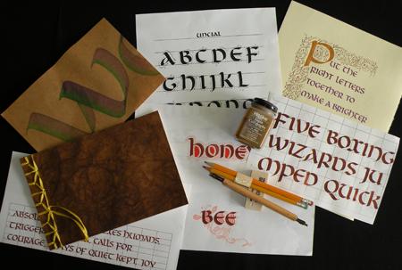 Calligraphy materials. Inage credit: Debby Reelitz.