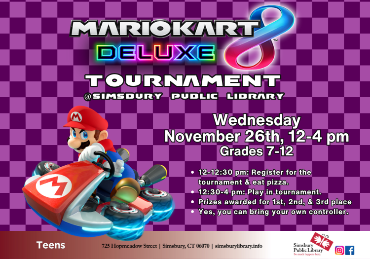 Mario racing in a go cart